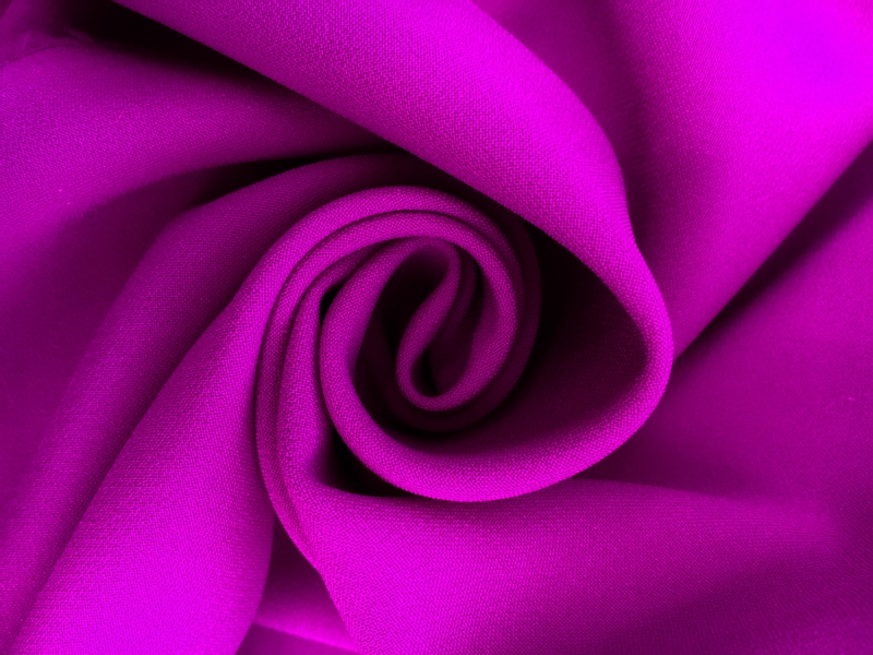 Polyester Stretch Crepe in Fuchsia0