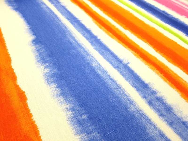 Linen Upholstery Watercolor Stripes Print2