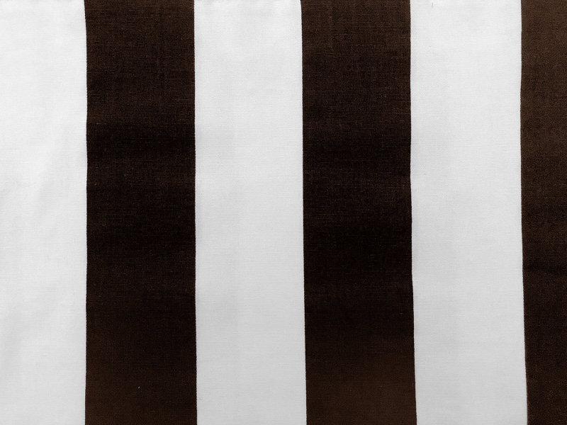 Cotton Canvas 3" Stripe in Espresso And White0