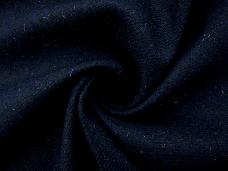 Wool Harris Tweed in Midnight Navy0