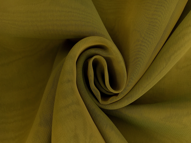 Iridescent Polyester Chiffon in Moss0