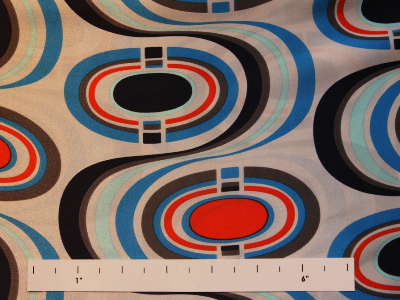 Printed Silk Charmeuse0