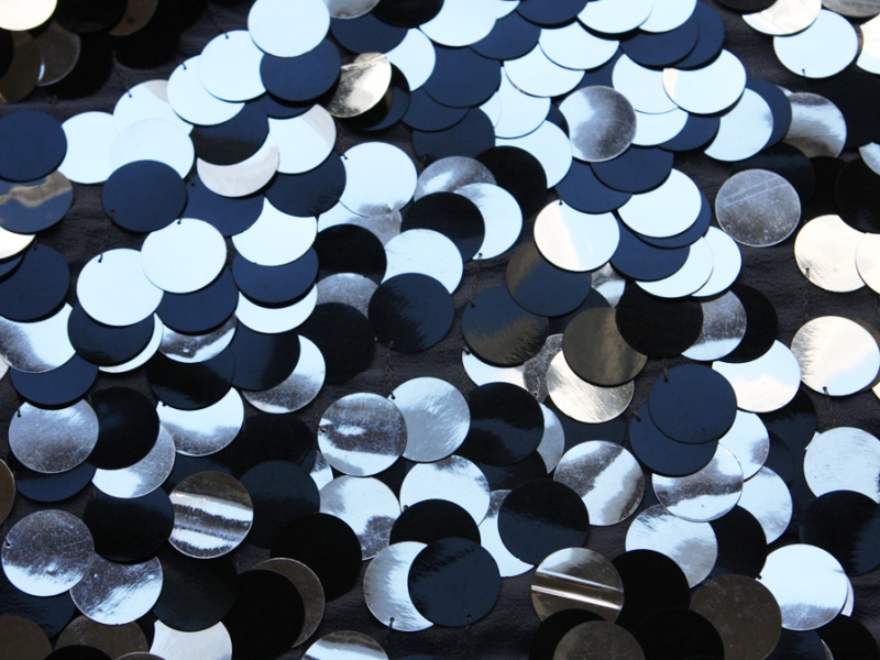 Paillettes on Silk Chiffon1