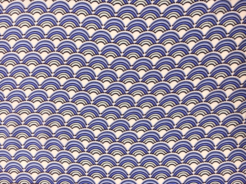 Printed Lightweight Silk Charmeuse with Repeated Geometric Patterns0