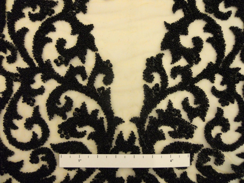 Danielle Black Beaded Tulle Panel1