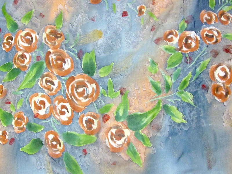 Printed Metallic Silk Chiffon 0