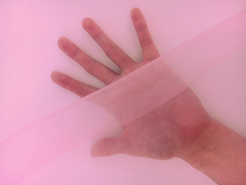 Japanese Polyester Extra Fine Organza in Light Pink1