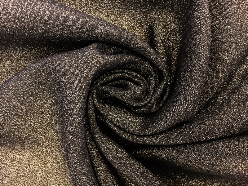 Lightweight Silk Blend Metallic Crepe0