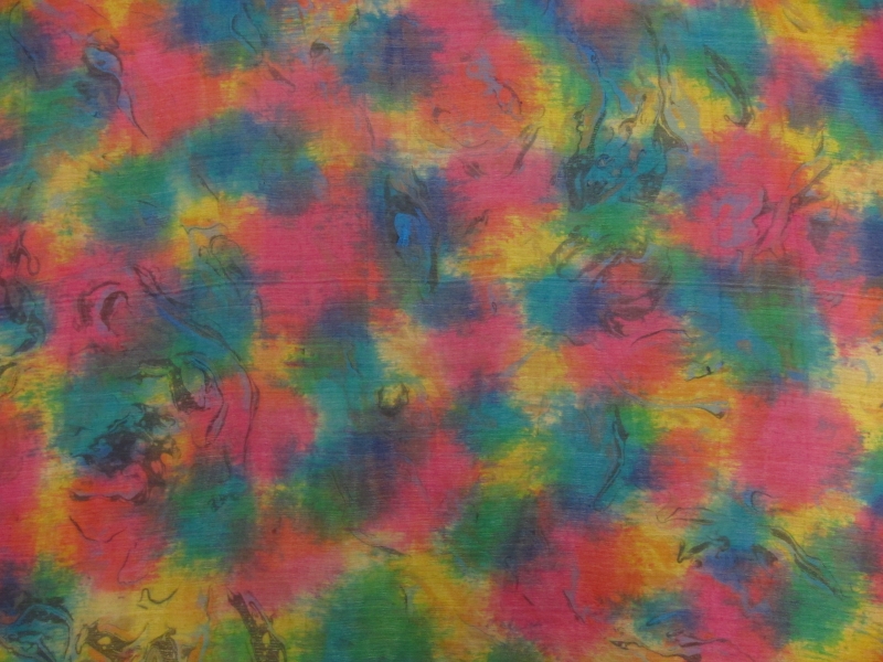 Tie Dye Crinkle Silk Chiffon1