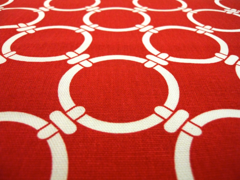 Cotton Canvas Chain Links Print2