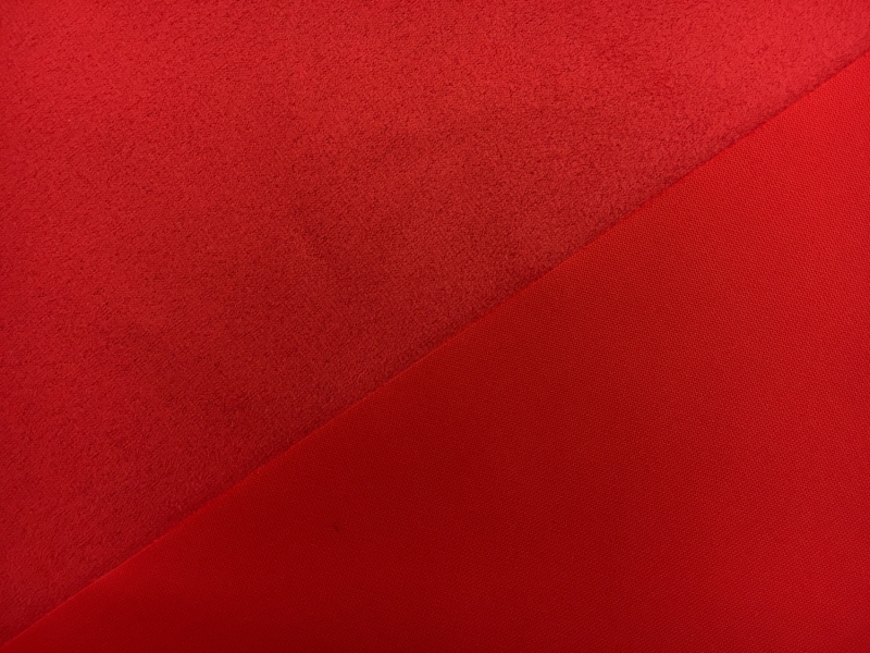 Stretch Suede with Scuba Backing in Red1