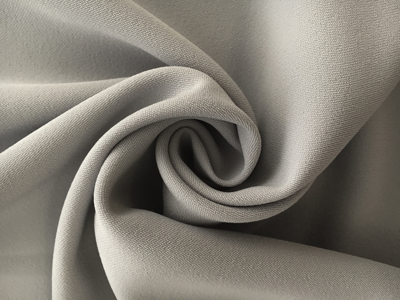 Polyester and Spandex Stretch Crepe in Light Grey0
