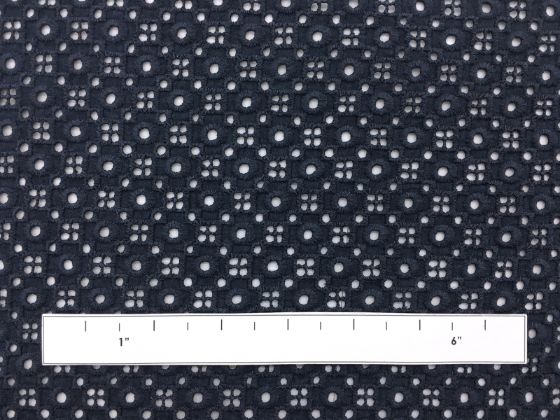 Cotton Eyelet in Midnight Navy1
