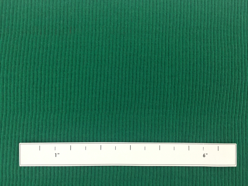 Virgin Wool Rib Knit in Emerald1