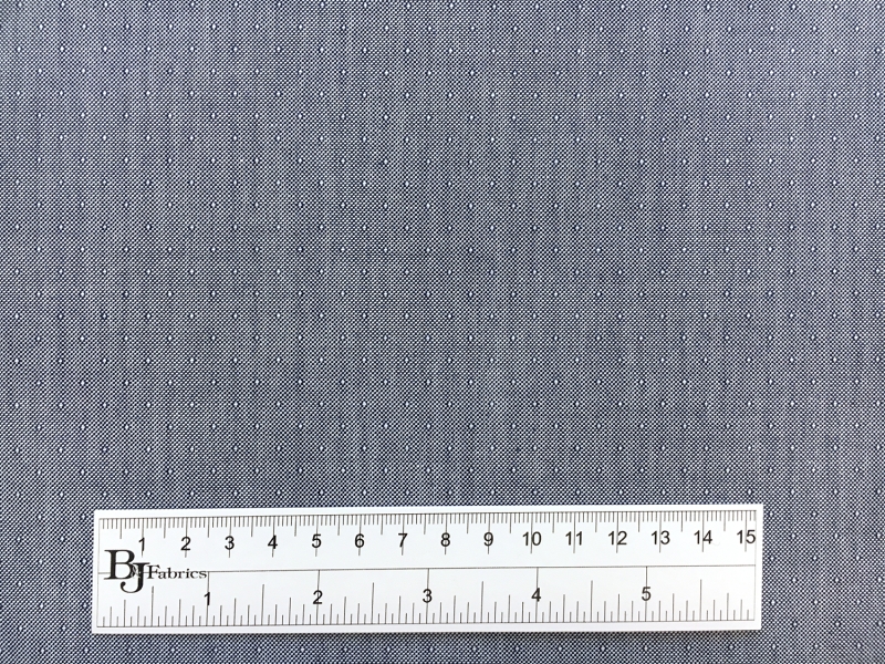 Cotton Oxford Dobby Shirting in Navy3