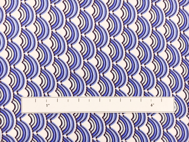 Printed Lightweight Silk Charmeuse with Repeated Geometric Patterns1