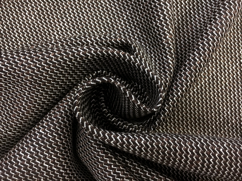 Italian Bamboo Wool Lycra Suiting in Brown1