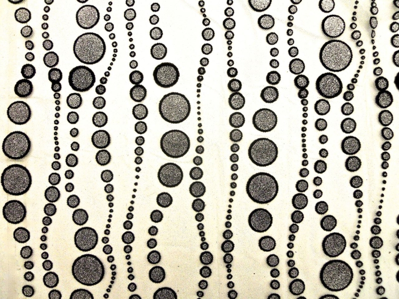 Metallic Flocked Tulle0