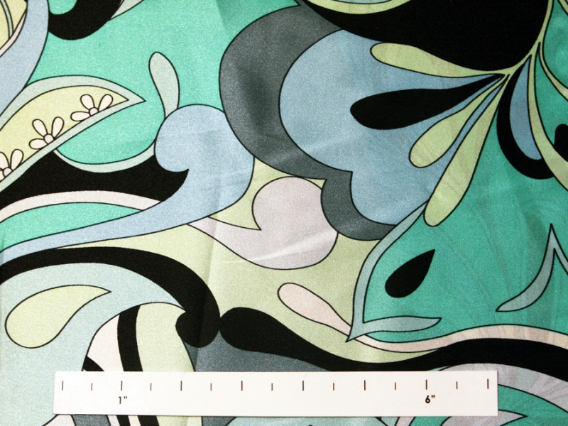 Printed Silk Charmeuse0