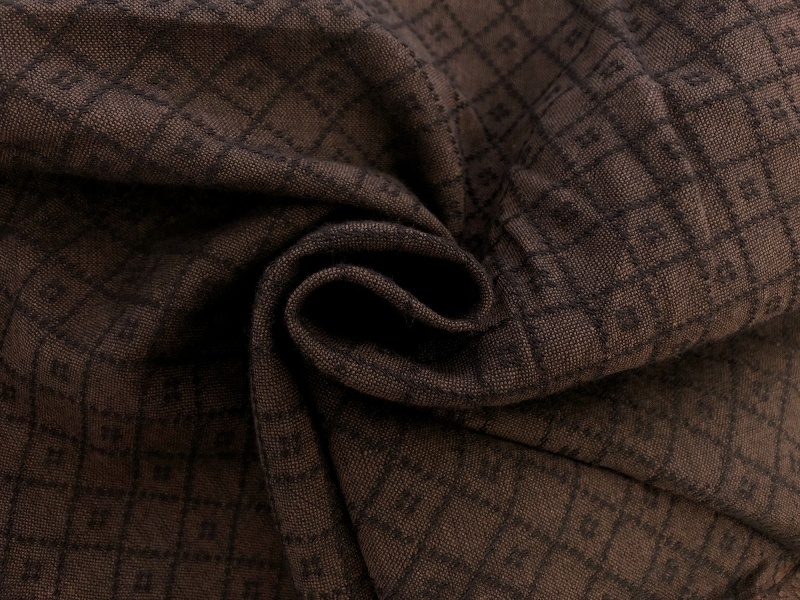 Brown Cotton Woven Novelty 1