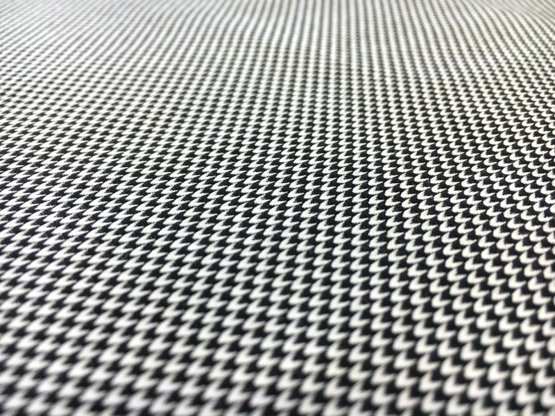 Italian Cotton Chevron Dobby Shirting in Black2