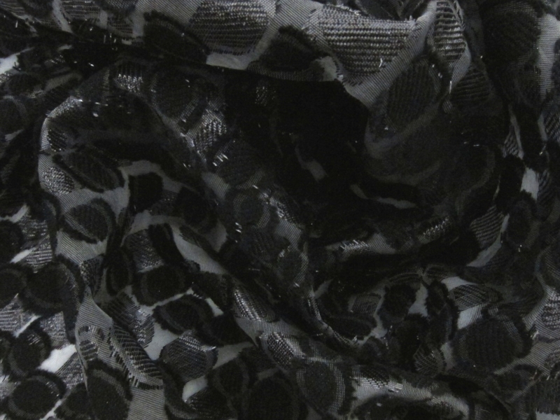 Metallic Fil Coupé Silk Chiffon3