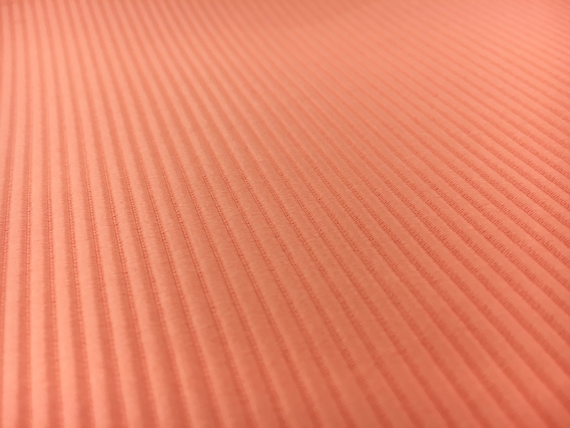 Italian Cotton and Acetate Ottoman in Salmone2