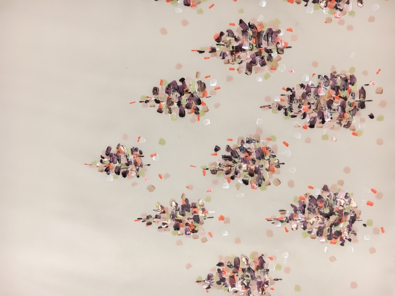 George Chakra Hand Painted Couture Silk Gazar with Impressionist Style Diamonds0