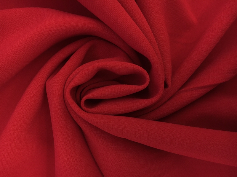 Polyester Stretch Crepe in Lipstick0