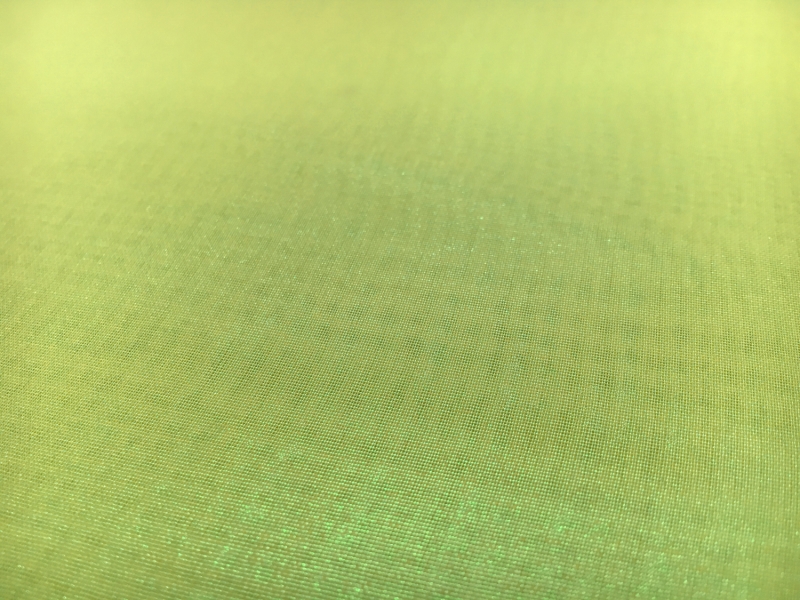 Microfiber Gold Metallic Chiffon in Lime2