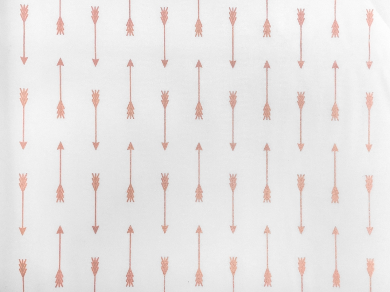 Rose Gold Metallic Arrows Cotton Print0