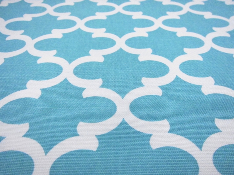 Cotton Canvas Lantern Tiles Print2