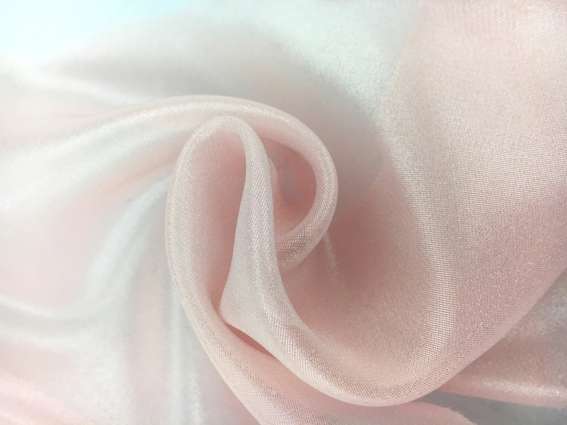 Microfiber Silver Metallic Chiffon in Pale Pink0