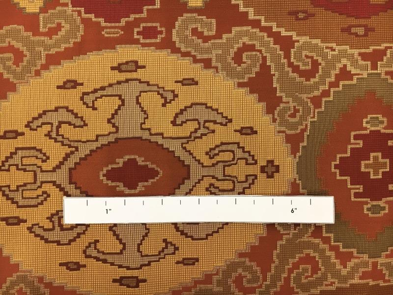 Silk Jacquard Brocade with Faux Ikat Pattern1