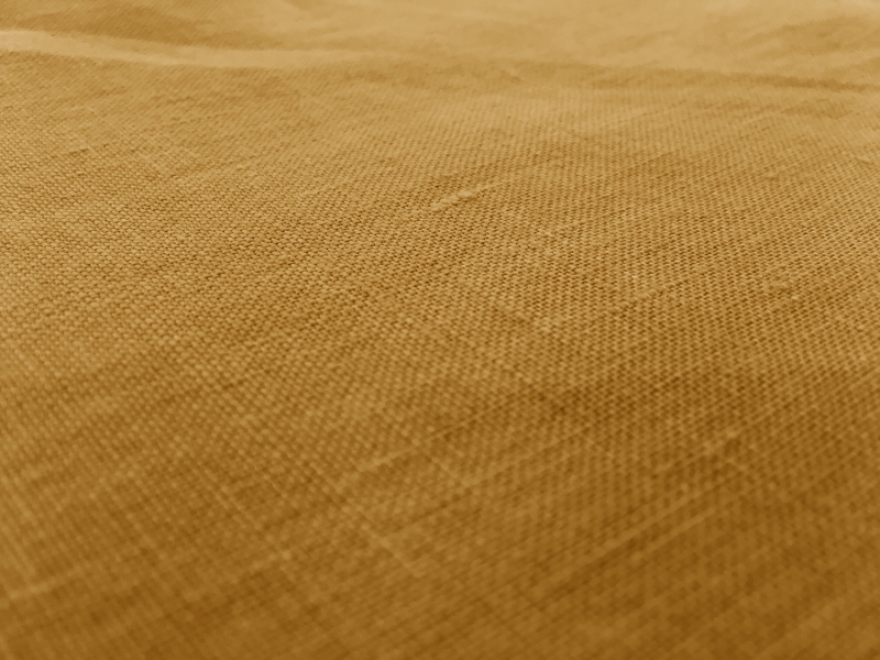 Belgian Sanforized Linen in Mustard0