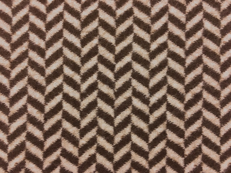 Virgin Wool Felted Knit Herringbone0
