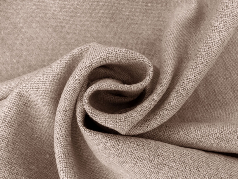 Belgian Linen Poly Nylon Blend Upholstery in Carob Brown1