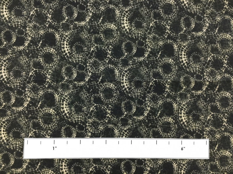 Cotton Broadcloth Print With Spiderwebs Motif1