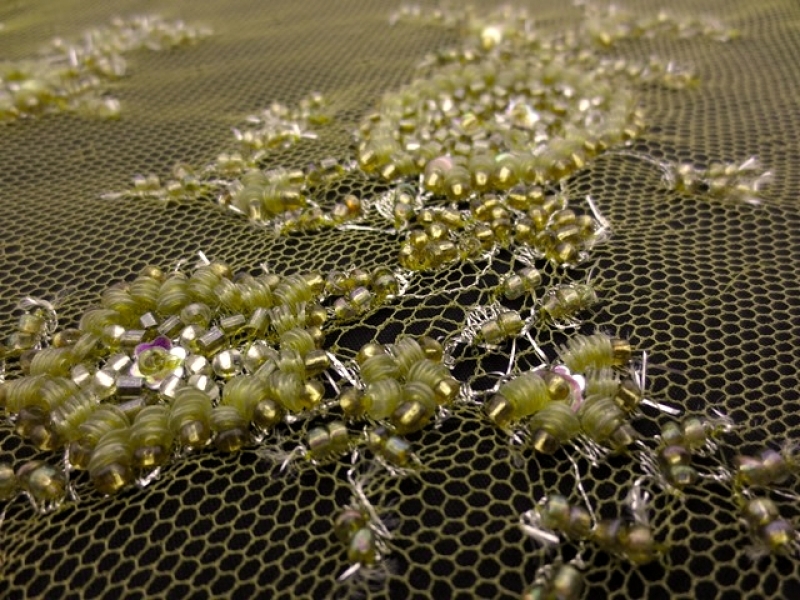 Beaded Metallic Chantilly Lace2