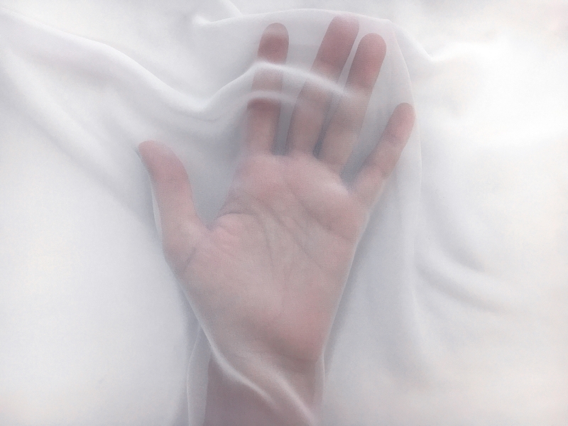 Japanese Polyester Chiffon in Platinum Grey2