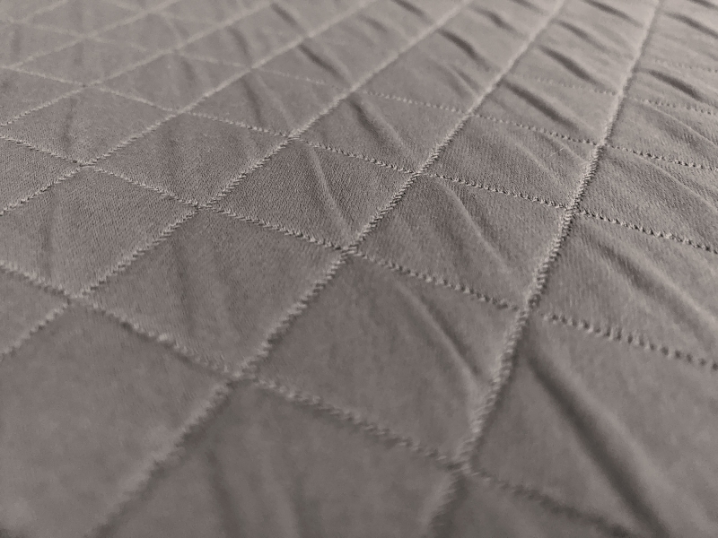 Diamond Quilted Woven Polyester in Graphite2