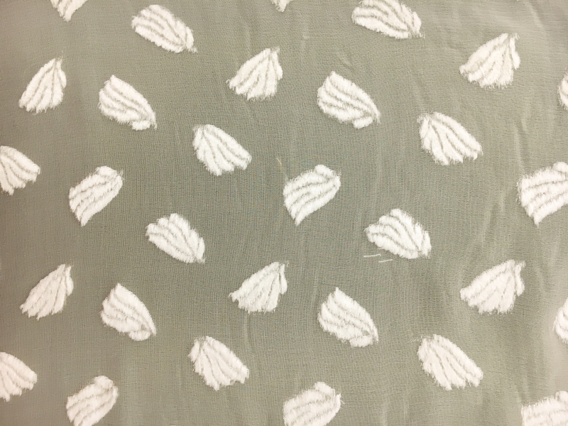 French Silk and Lurex Burnout Velvet with Falling Leaves0