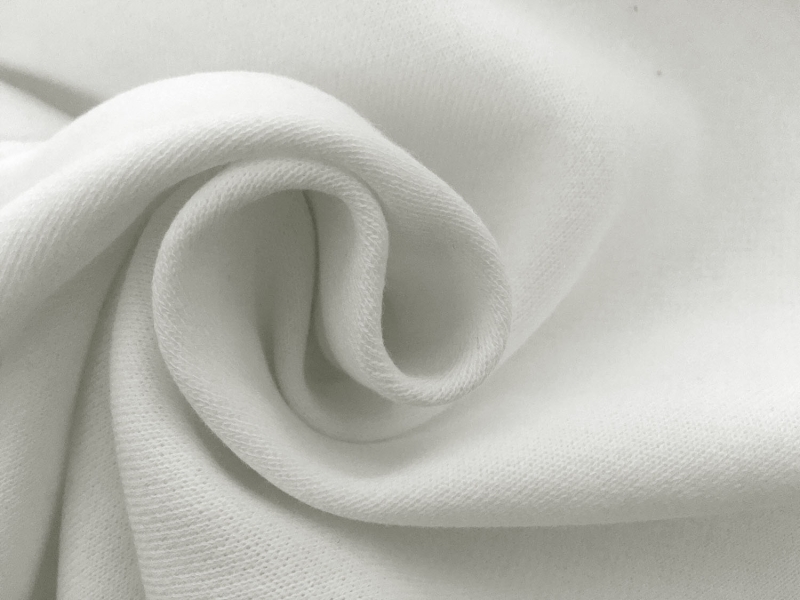 Japanese Cotton Sweatshirt Fleece in White1