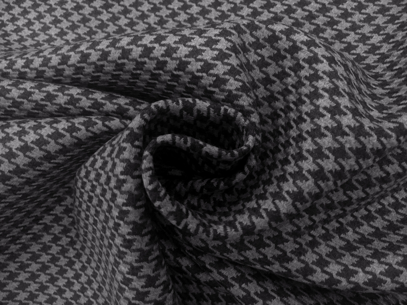 Italian Wool Houndstooth in Greys1