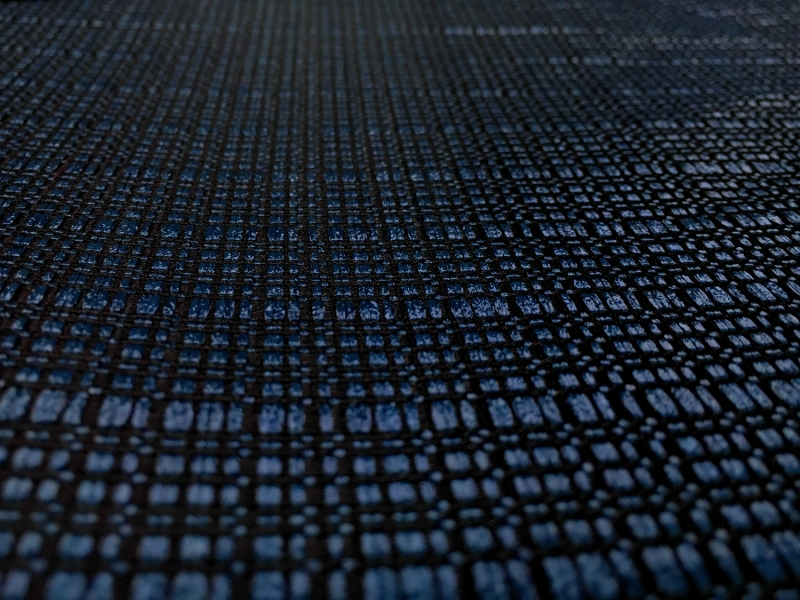 Silk and Viscose Blend Raffia Gazar in Navy0