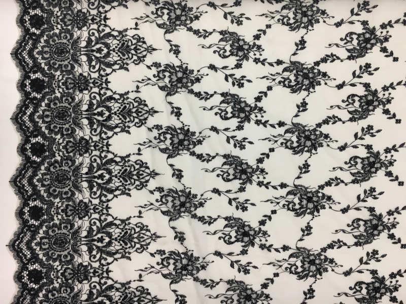 REDUCED Tulle with Embroidered and Sequined Borders0