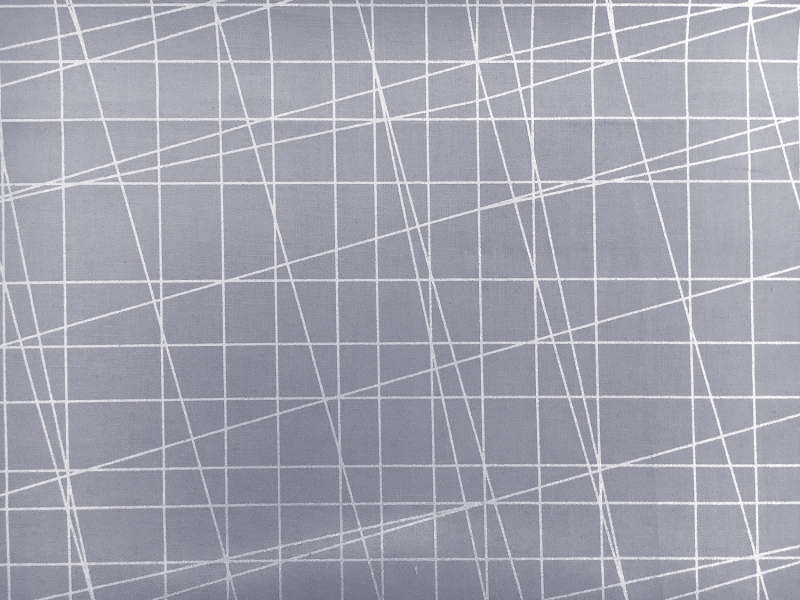 Cotton Broadcloth Metallic Grid Print in Slate0