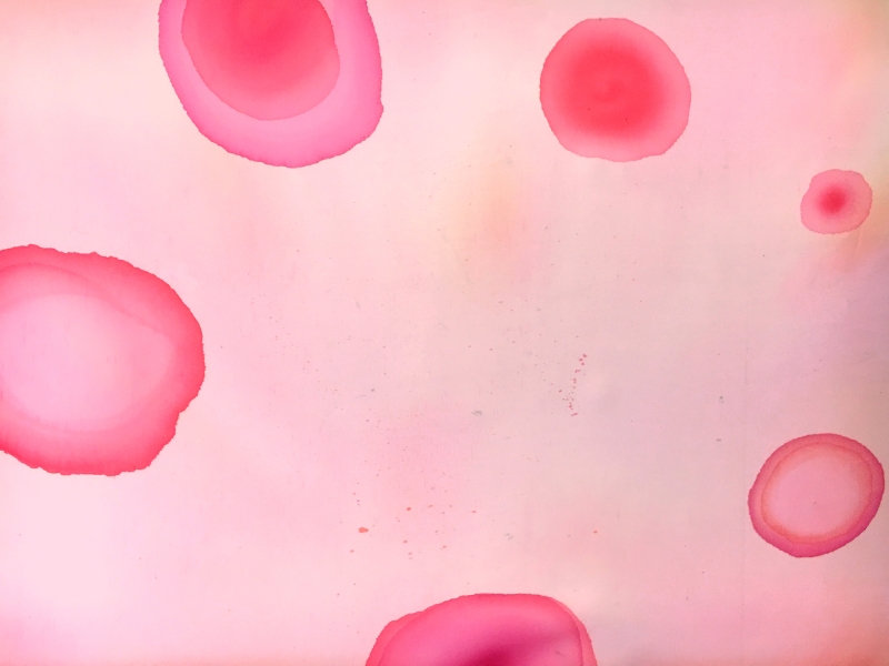 Hand Painted Silk Gazar with Watercolor Dots0