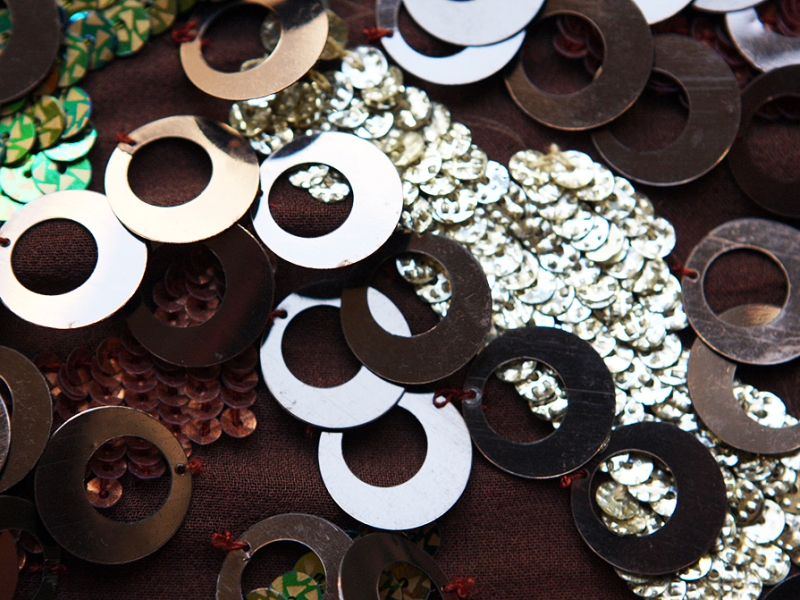 Sequins on Silk Chiffon2