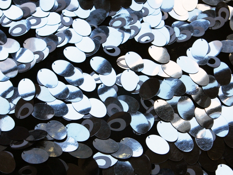 Novelty Paillettes on Silk Chiffon0